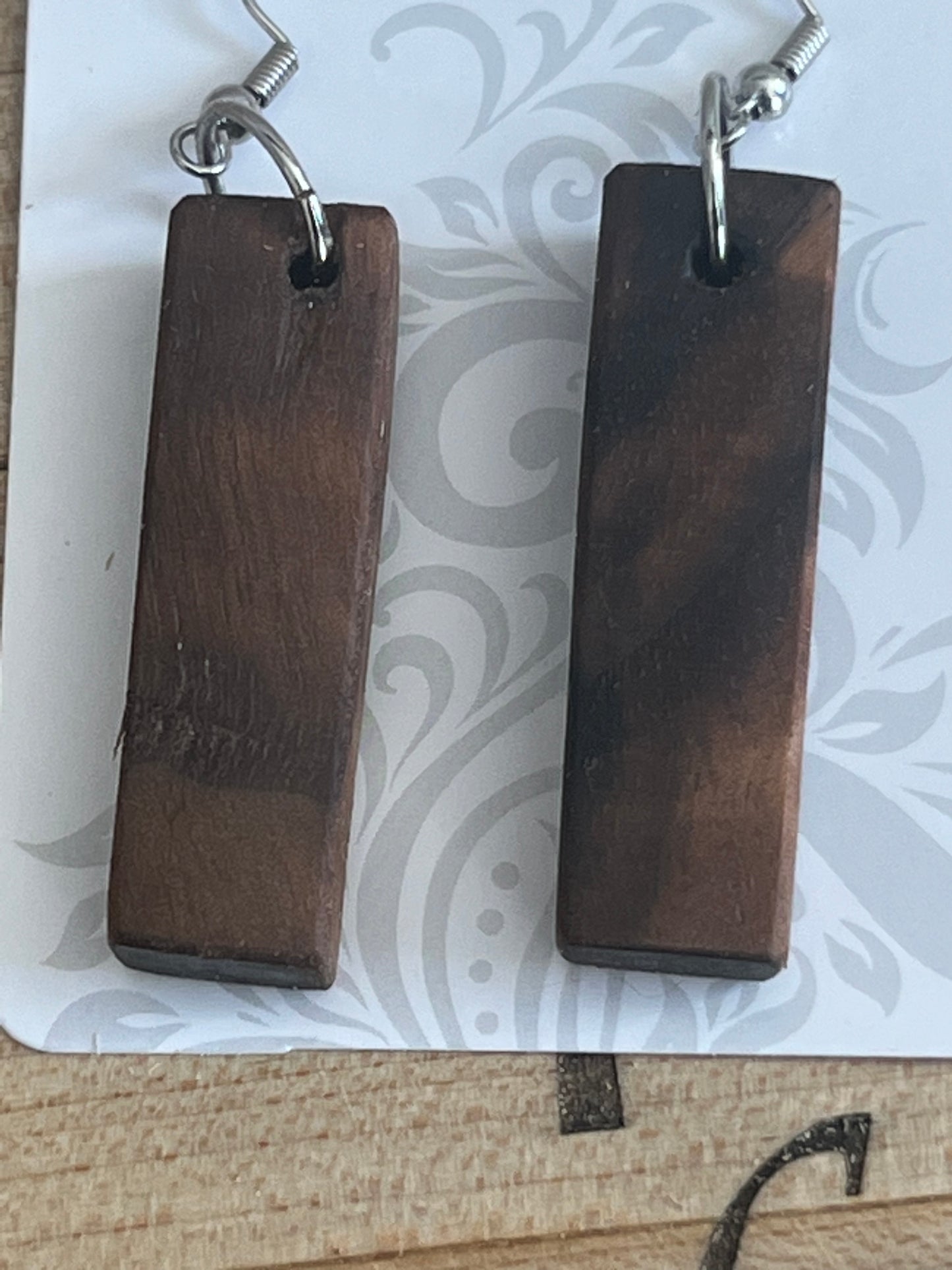 Handcrafted Walnut Earrings