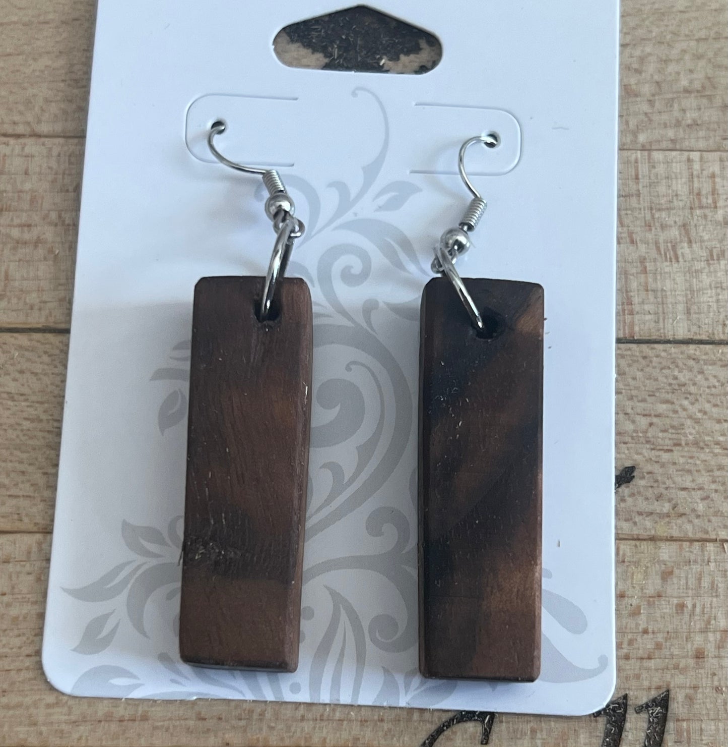 Handcrafted Walnut Earrings