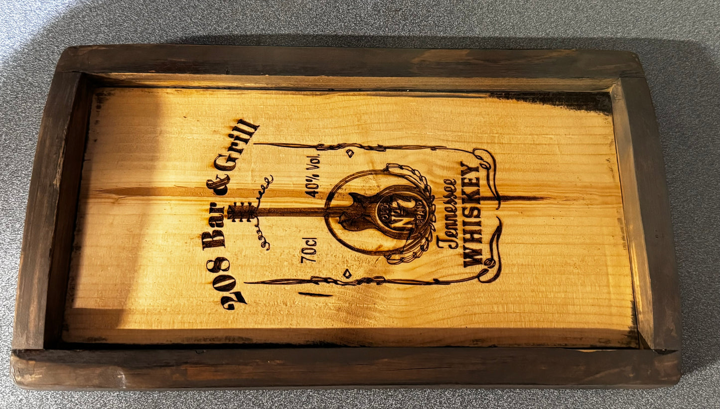 Engraved Wood Valet Tray