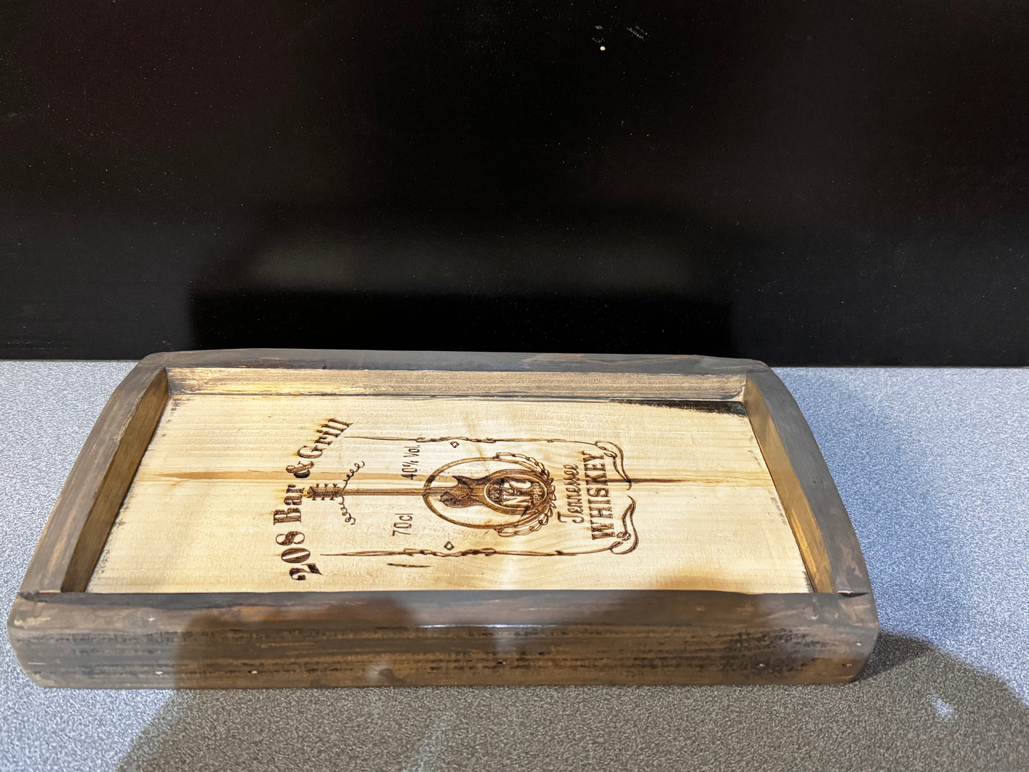 Engraved Wood Valet Tray