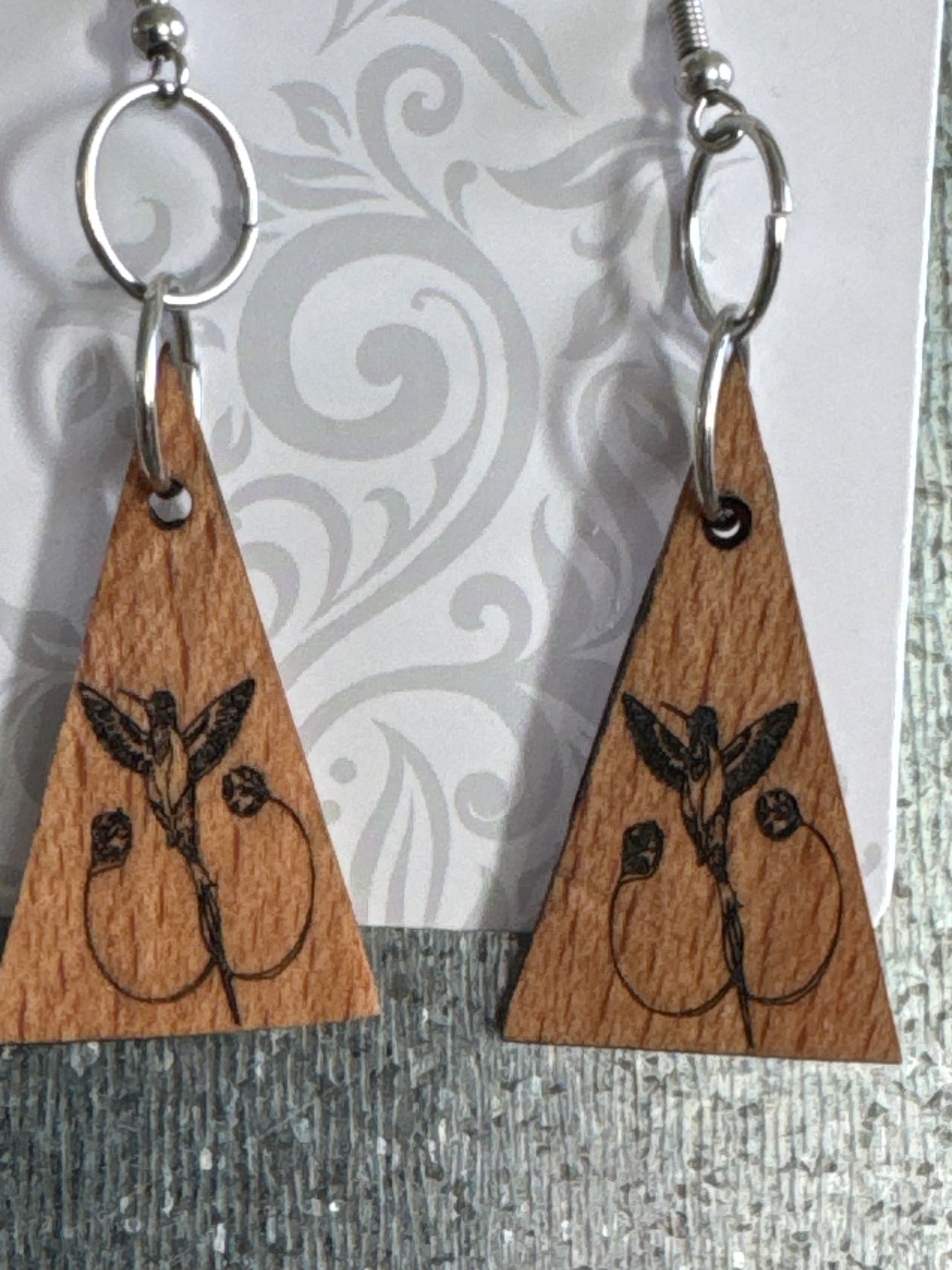 Maple Hummingbird Earrings